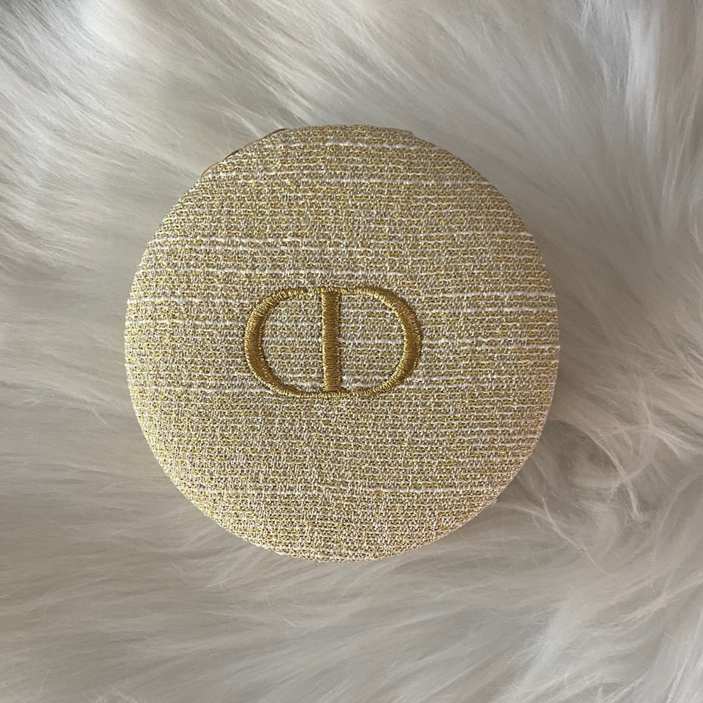 Dior jewelry/ makeup travel trousse pouch gold glitter new in box